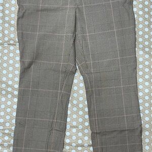 Banana Republic Women's Black and White Plaid Trousers